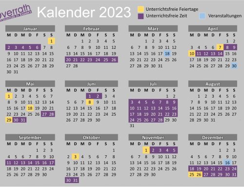 Unser Jahreskalender – eure Pausenwochen