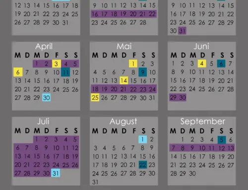 Unser Jahreskalender – eure Pausenwochen